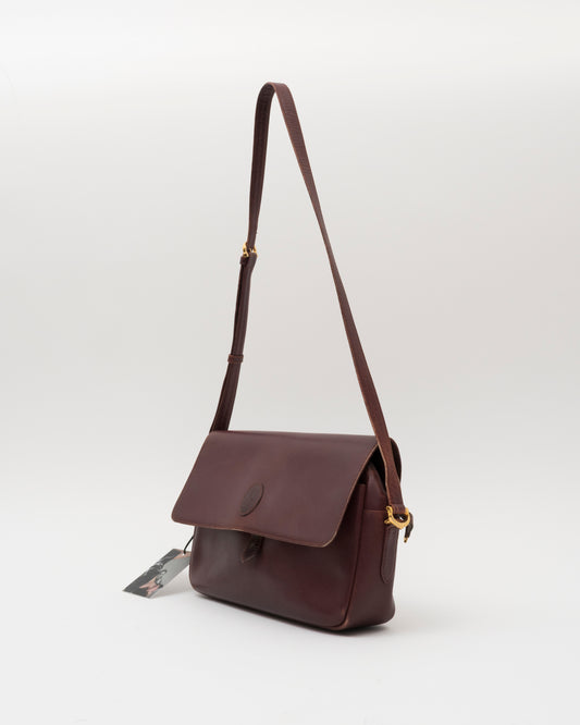 80s CARTIER Burgundy Leather Shoulder Bag (as is)