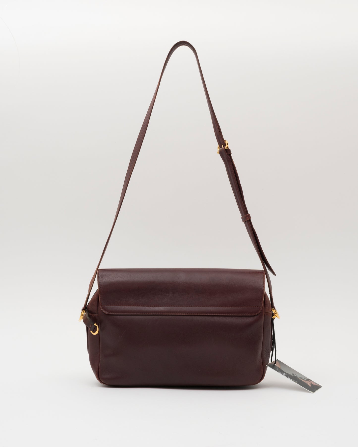 80s CARTIER Burgundy Leather Shoulder Bag (as is)