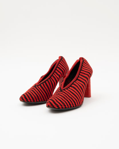 2000s CELINE Phoebe Philo Era Red Zig Zag Knit Heels (35)