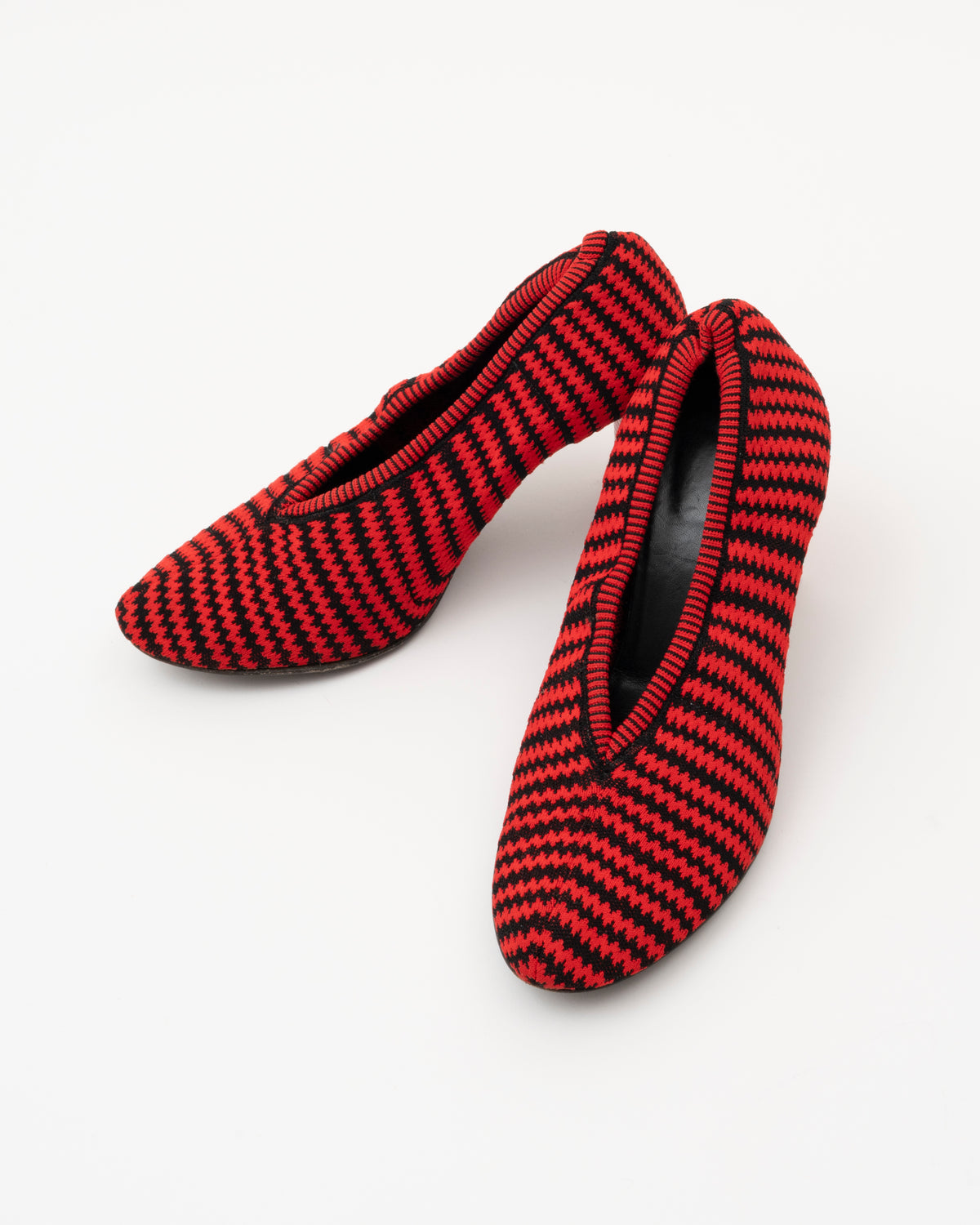 2000s CELINE Phoebe Philo Era Red Zig Zag Knit Heels (35)