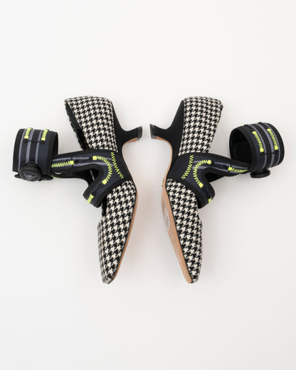 AW2022 CHRISTIAN DIOR 62-22 X ROGER VIVIER Houndstooth Pumps (37.5)