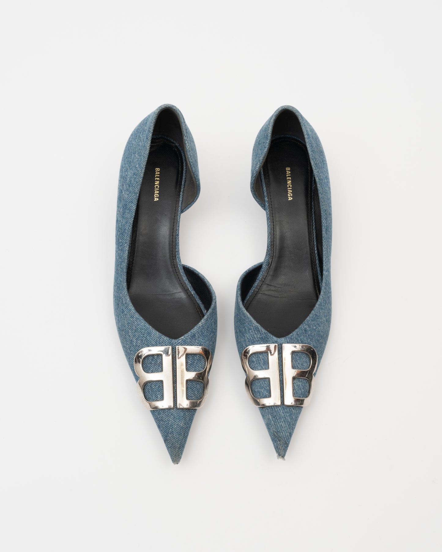 2019 BALENCIAGA Denim Logo Heels (7)