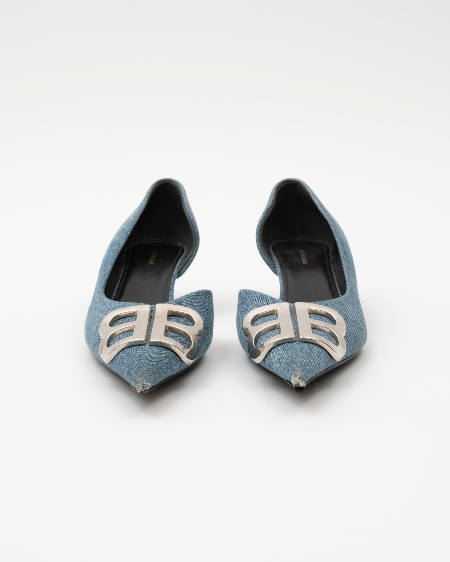 2019 BALENCIAGA Denim Logo Heels (7)