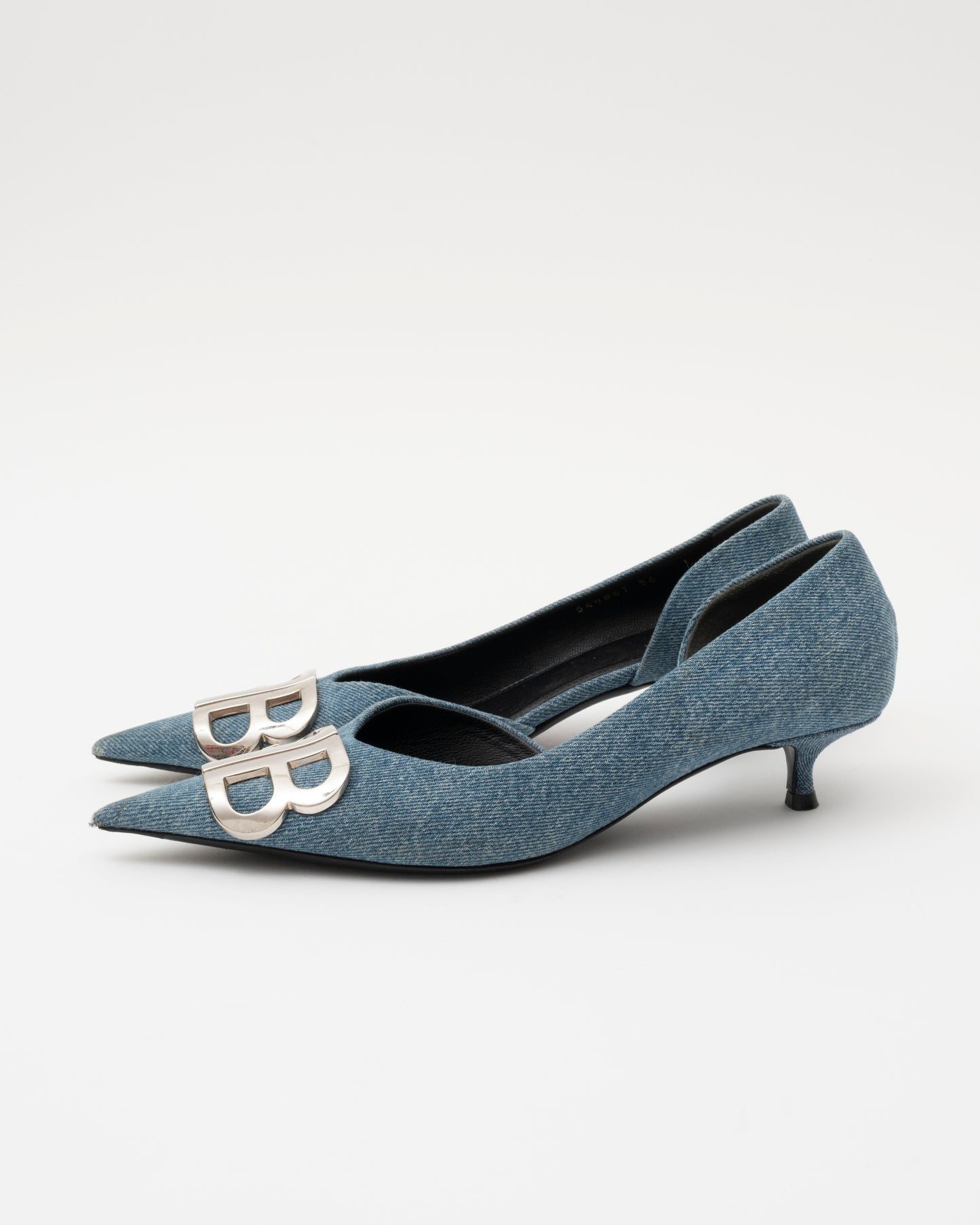 2019 BALENCIAGA Denim Logo Heels (7)
