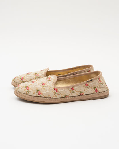 SS2003 PRADA Milano Floral Brocade Flats (40)