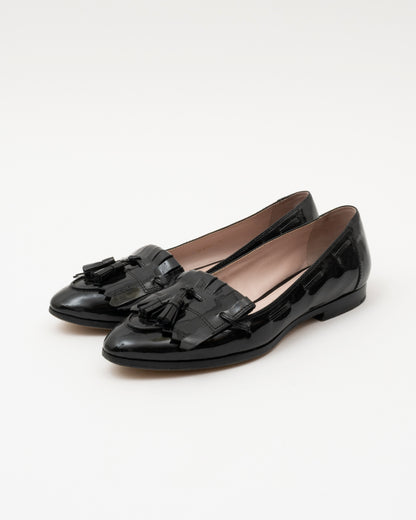 AW2012 MIU MIU Black Patent Moccasins (35)