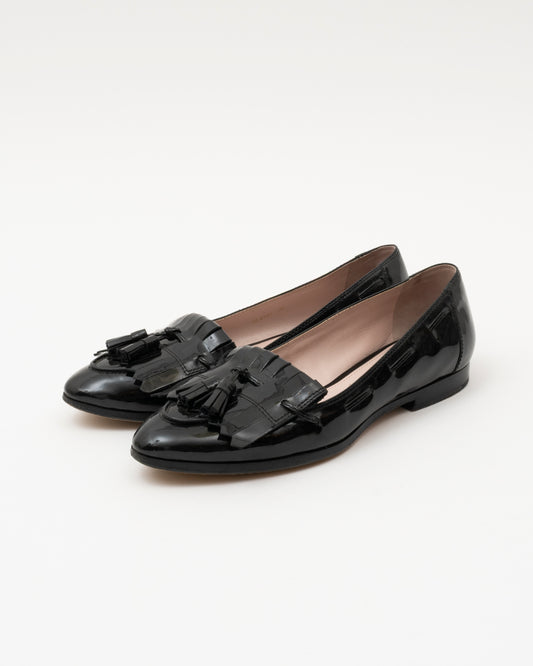 AW2012 MIU MIU Black Patent Moccasins (5)