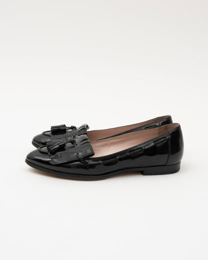AW2012 MIU MIU Black Patent Moccasins (35)