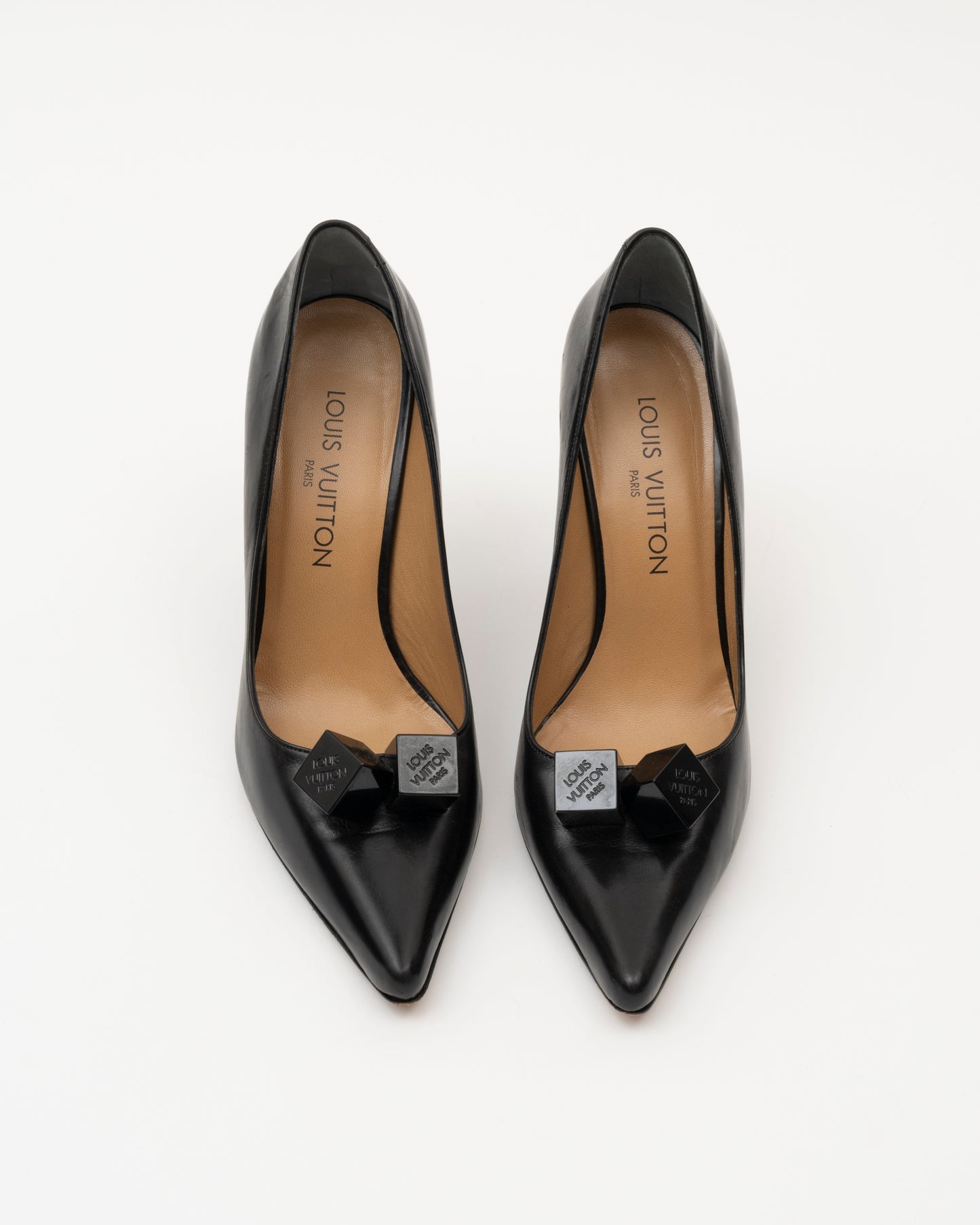 2011 LOUIS VUITTON Black Dice Heels (8.5)