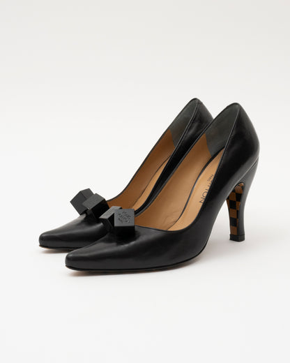 2011 LOUIS VUITTON Black Dice Heels (8.5)