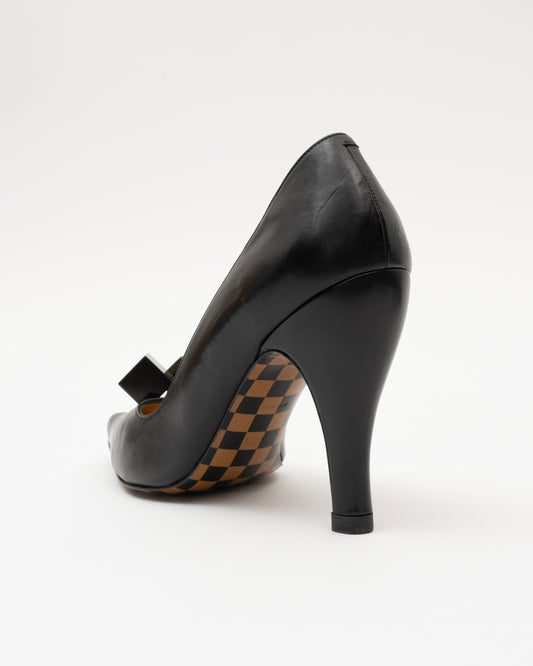 2011 LOUIS VUITTON Black Dice Heels (8.5)