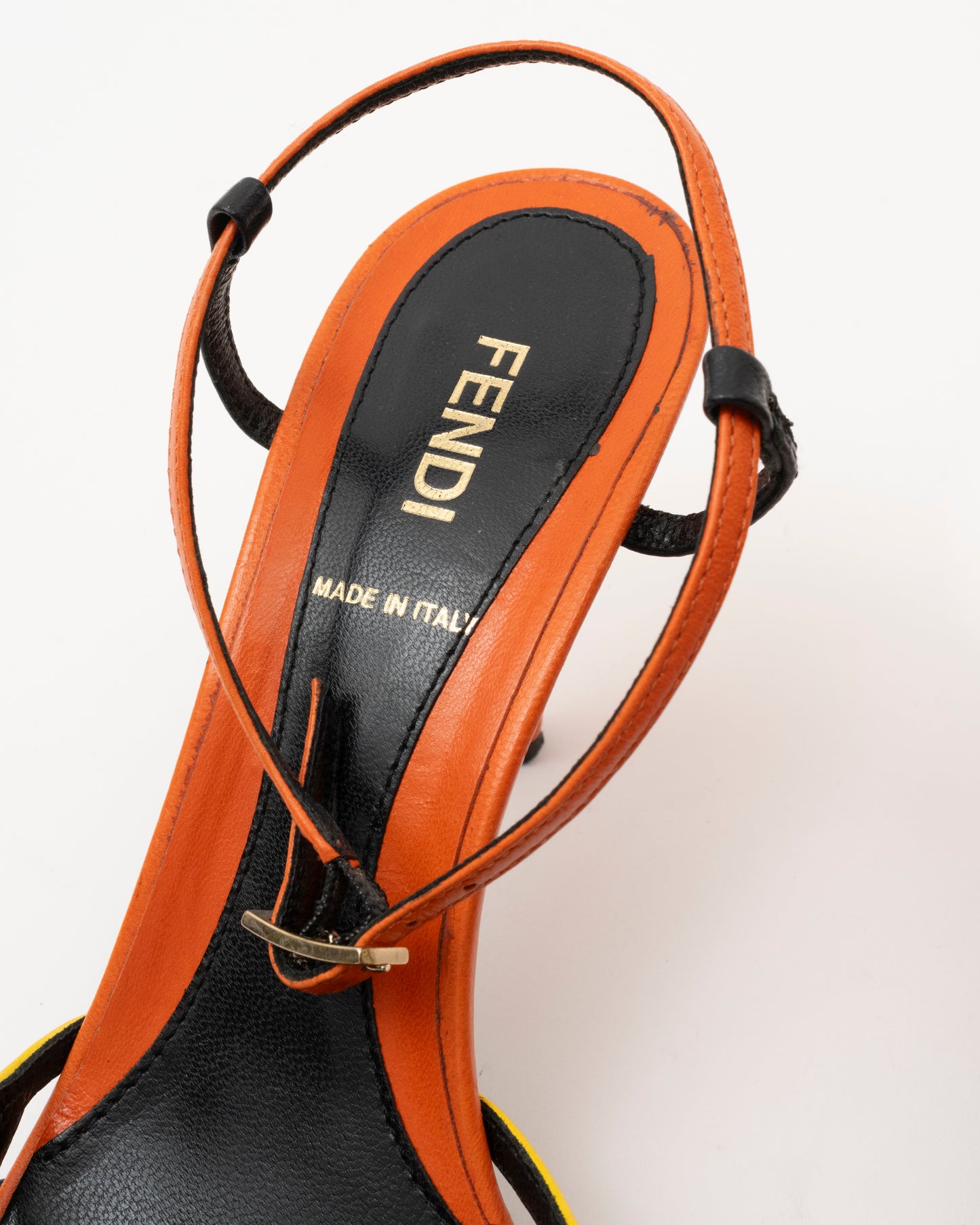 2000s FENDI Multicolor Cage Strap Sandals (36.5)