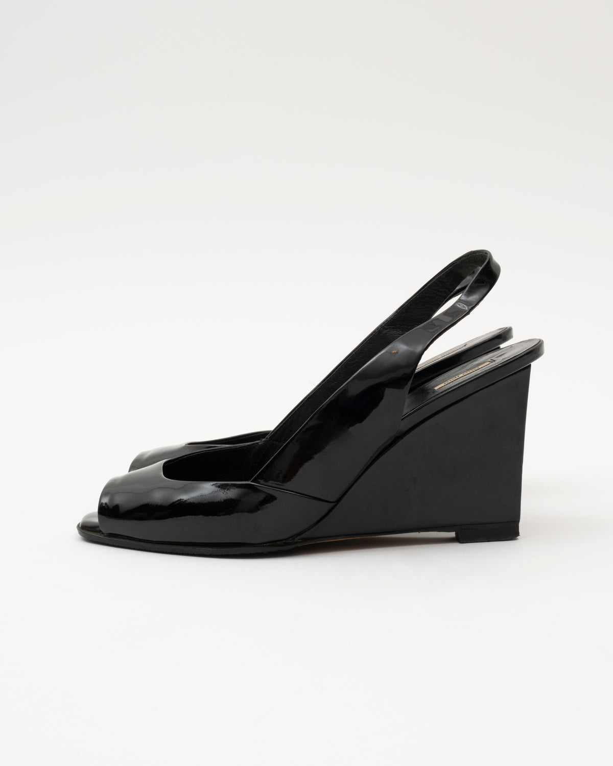 2000s MIU MIU Black Patent Wedges (36)