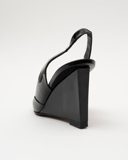 2000s MIU MIU Black Patent Wedges (36)