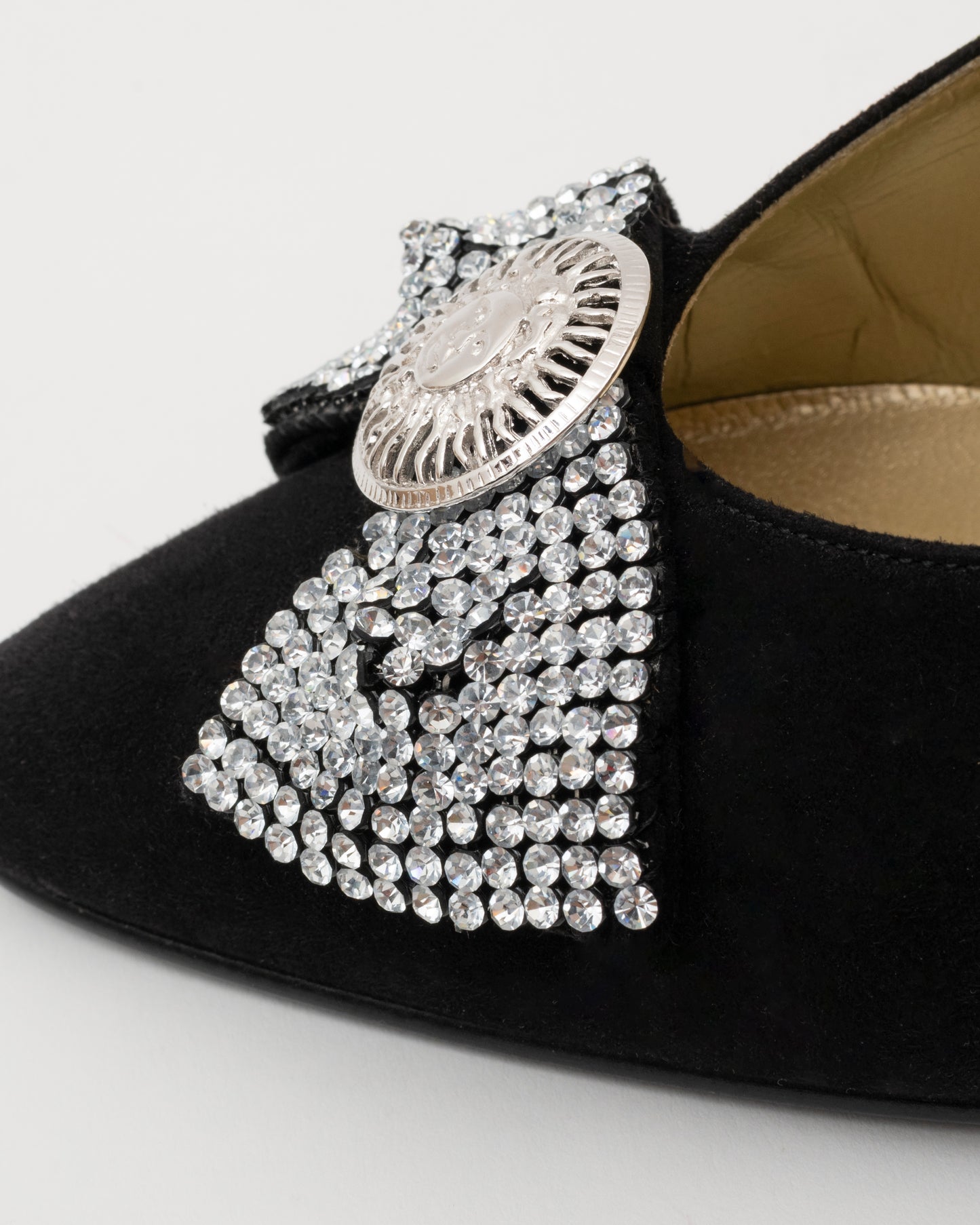 90s GIANNI VERSACE Black Rhinestone Medusa Heels w/box (5)