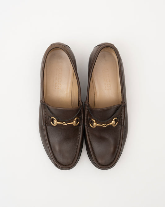 90s GUCCI Horsebit Dark Brown Loafers (5)