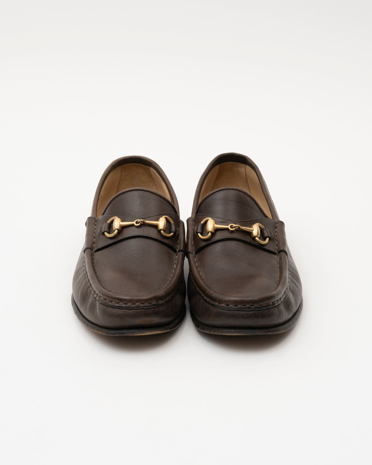 90s GUCCI Horsebit Dark Brown Loafers (35)