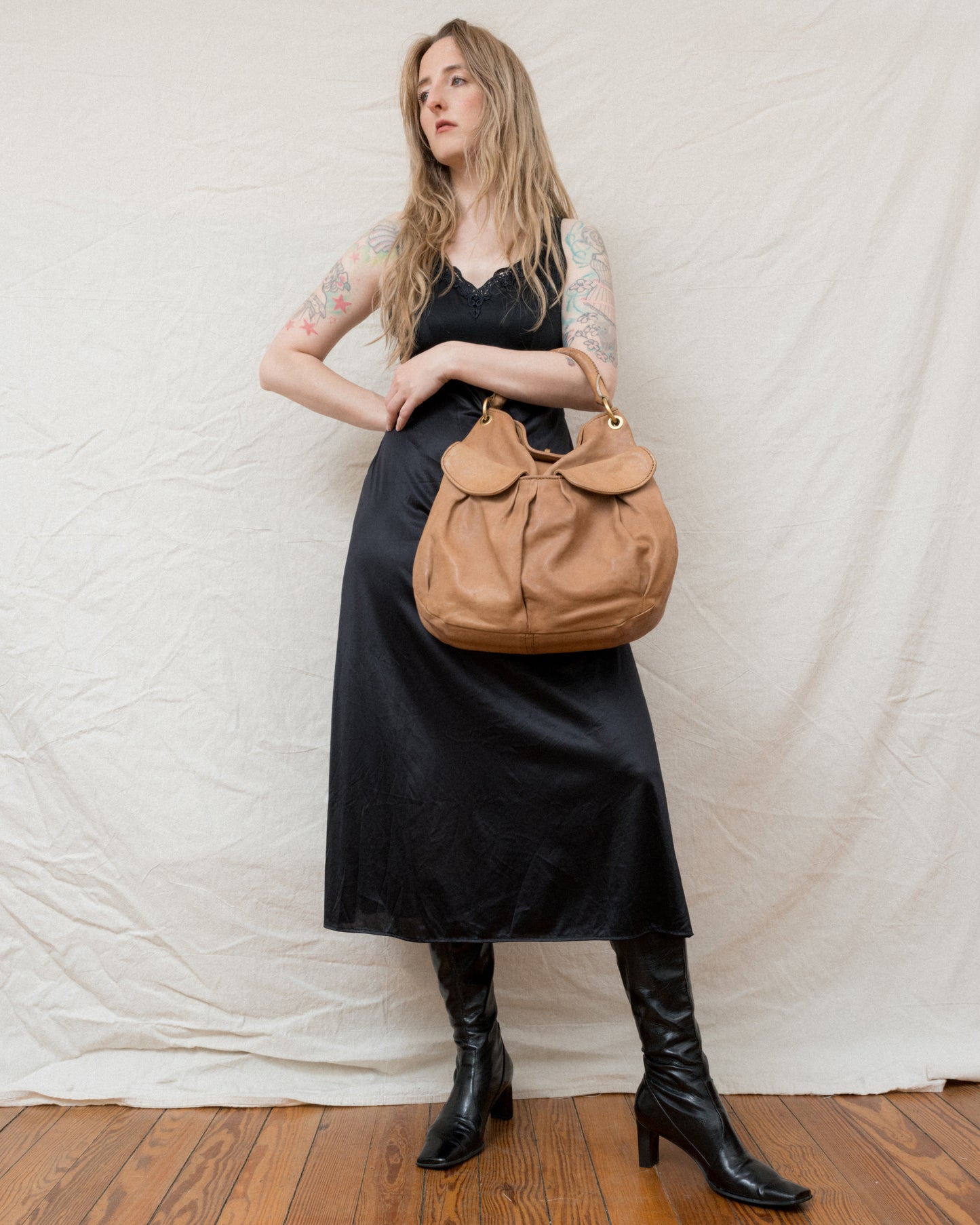 Preloved MIU MIU Beige Leather Bag