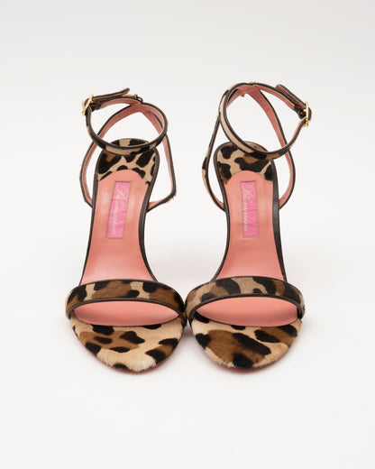 2000s BLUMARINE Leopard Pony Hair Crystal Charm Heels (37)