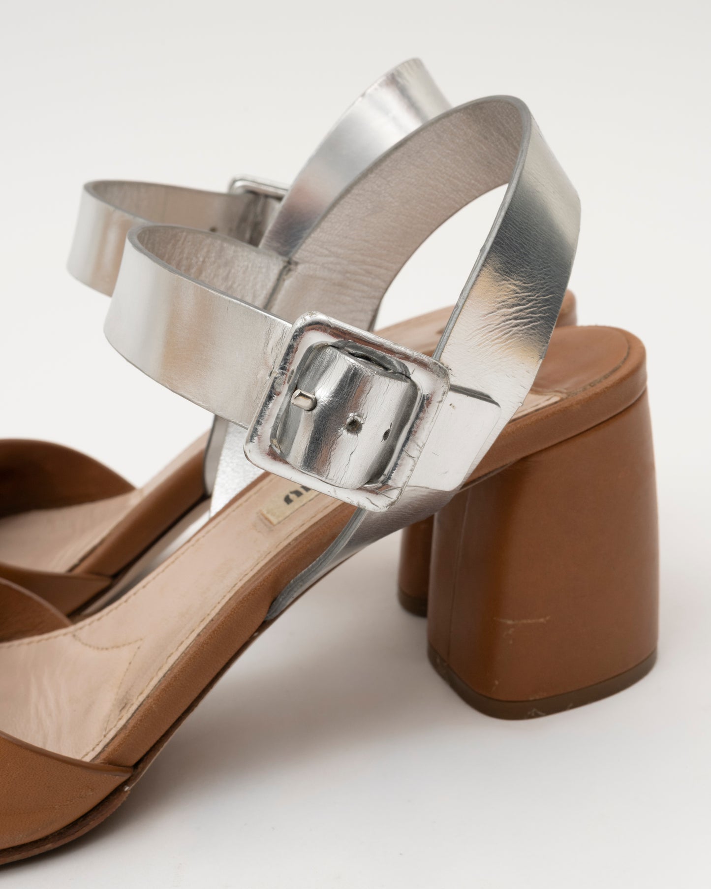 2000s MIU MIU Brown/Silver Crystal Heels (7)