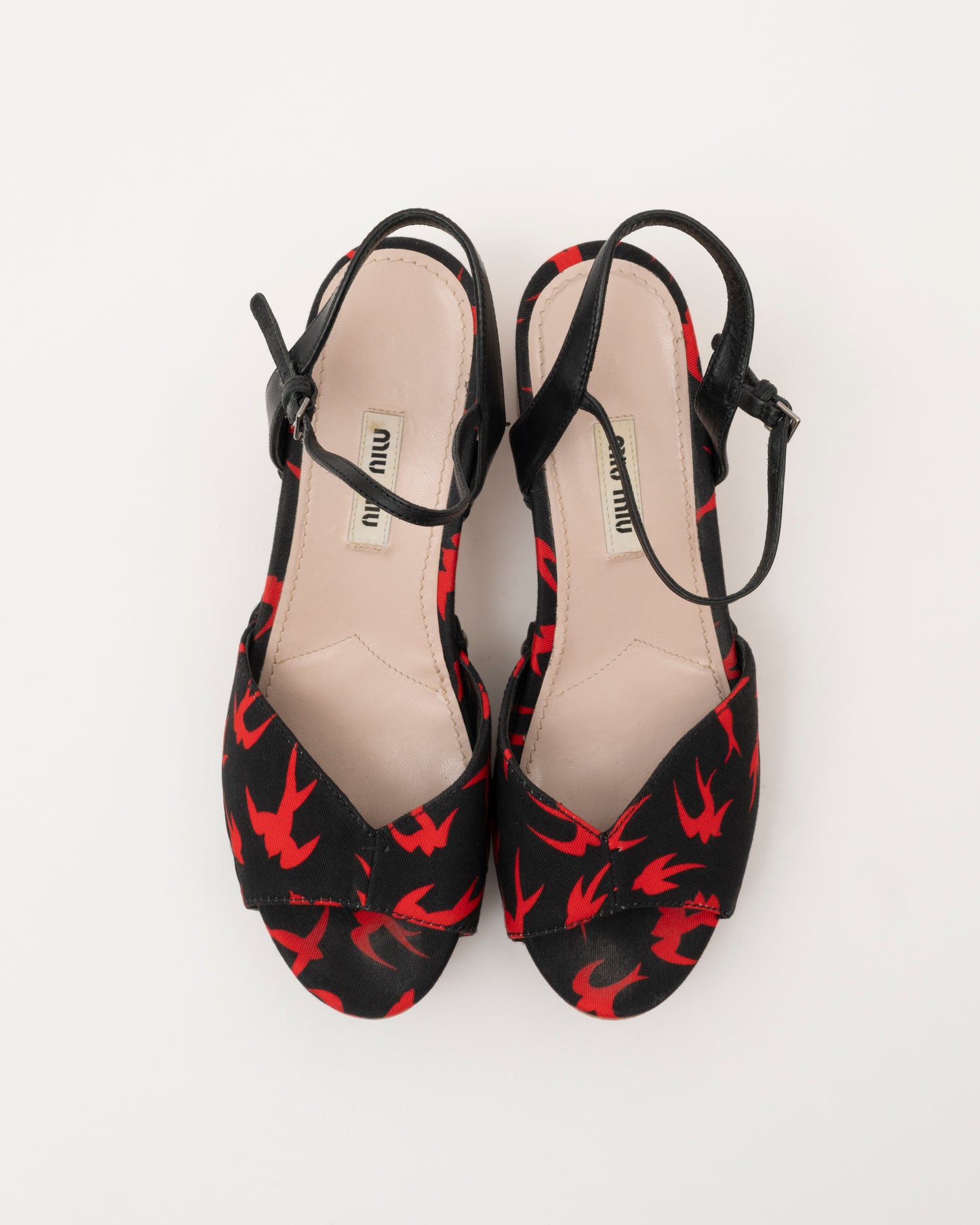 2000s MIU MIU Swallow Platform Sandals (36)