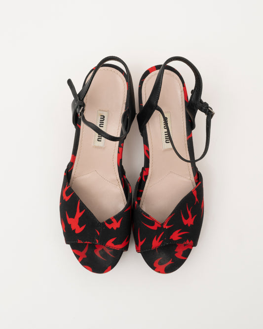 2000s MIU MIU Swallow Platform Sandals (36)