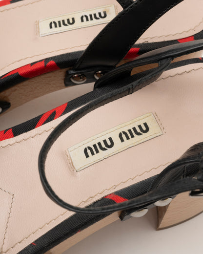 2000s MIU MIU Swallow Platform Sandals (36)