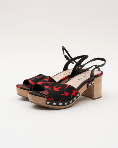 2000s MIU MIU Swallow Platform Sandals (36)