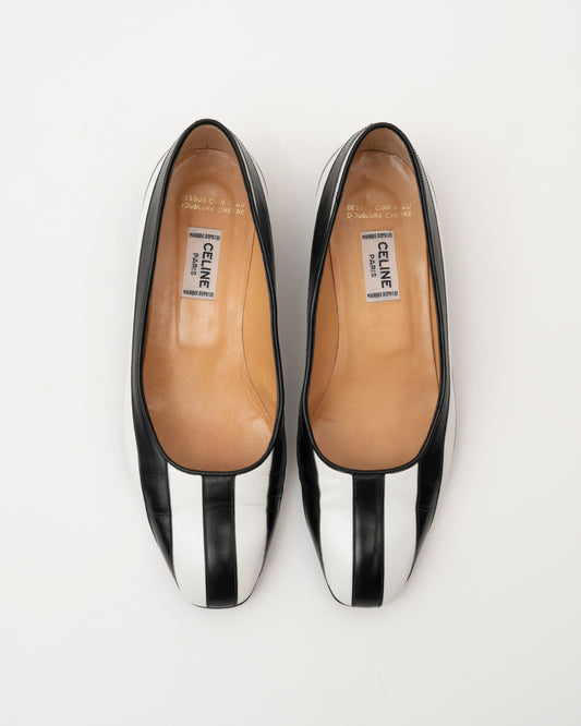 90s CELINE BW Striped Flats (6)