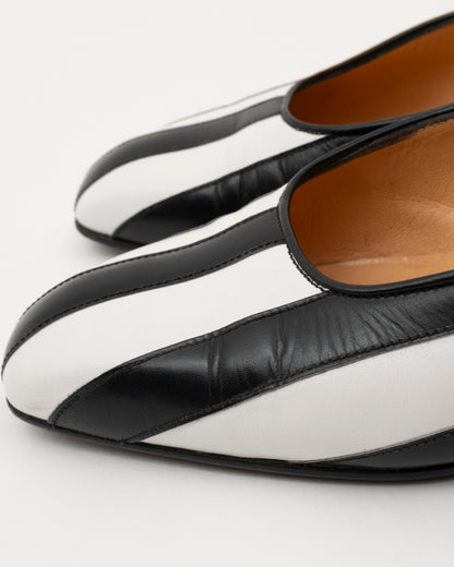 90s CELINE BW Striped Flats (36)