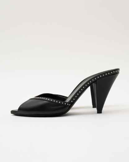2000s SAINT LAURENT Black Studded Heels (36)