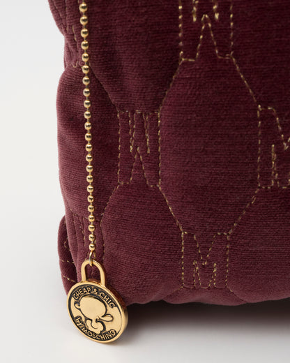 2000s MOSCHINO Cheap & Chic Maroon Velvet Pouchette