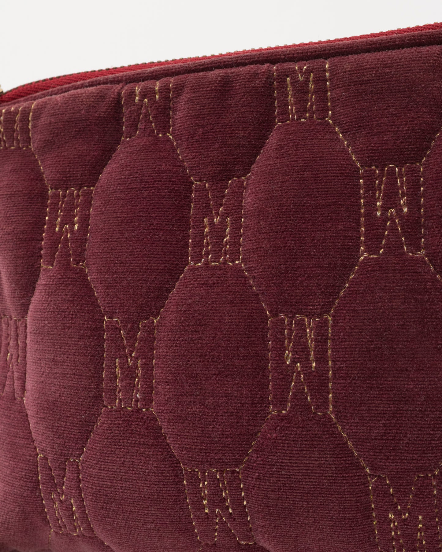 2000s MOSCHINO Cheap & Chic Maroon Velvet Pouchette