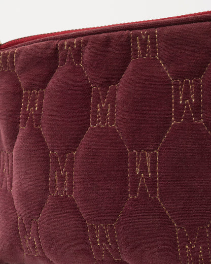 2000s MOSCHINO Cheap & Chic Maroon Velvet Pouchette