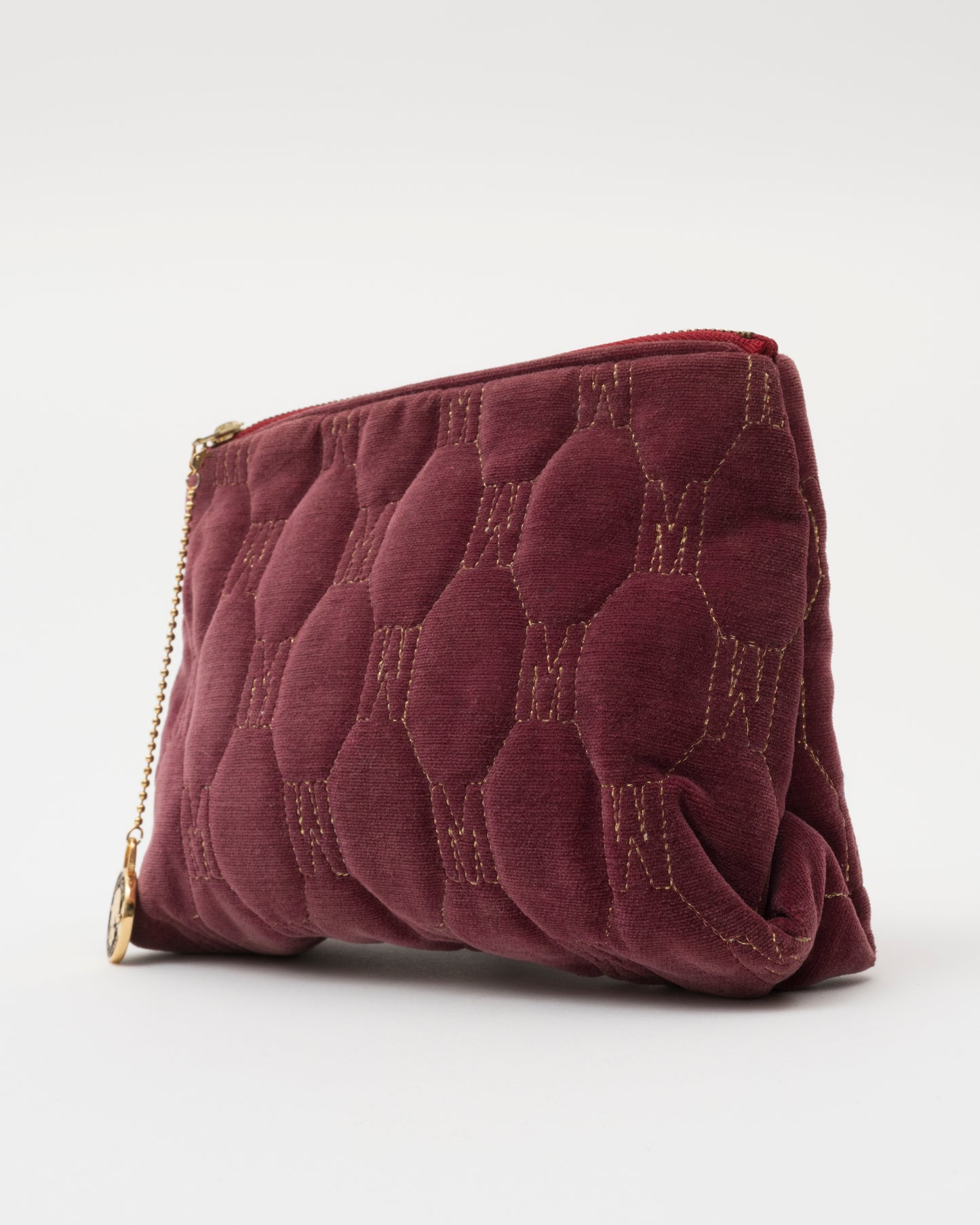 2000s MOSCHINO Cheap & Chic Maroon Velvet Pouchette