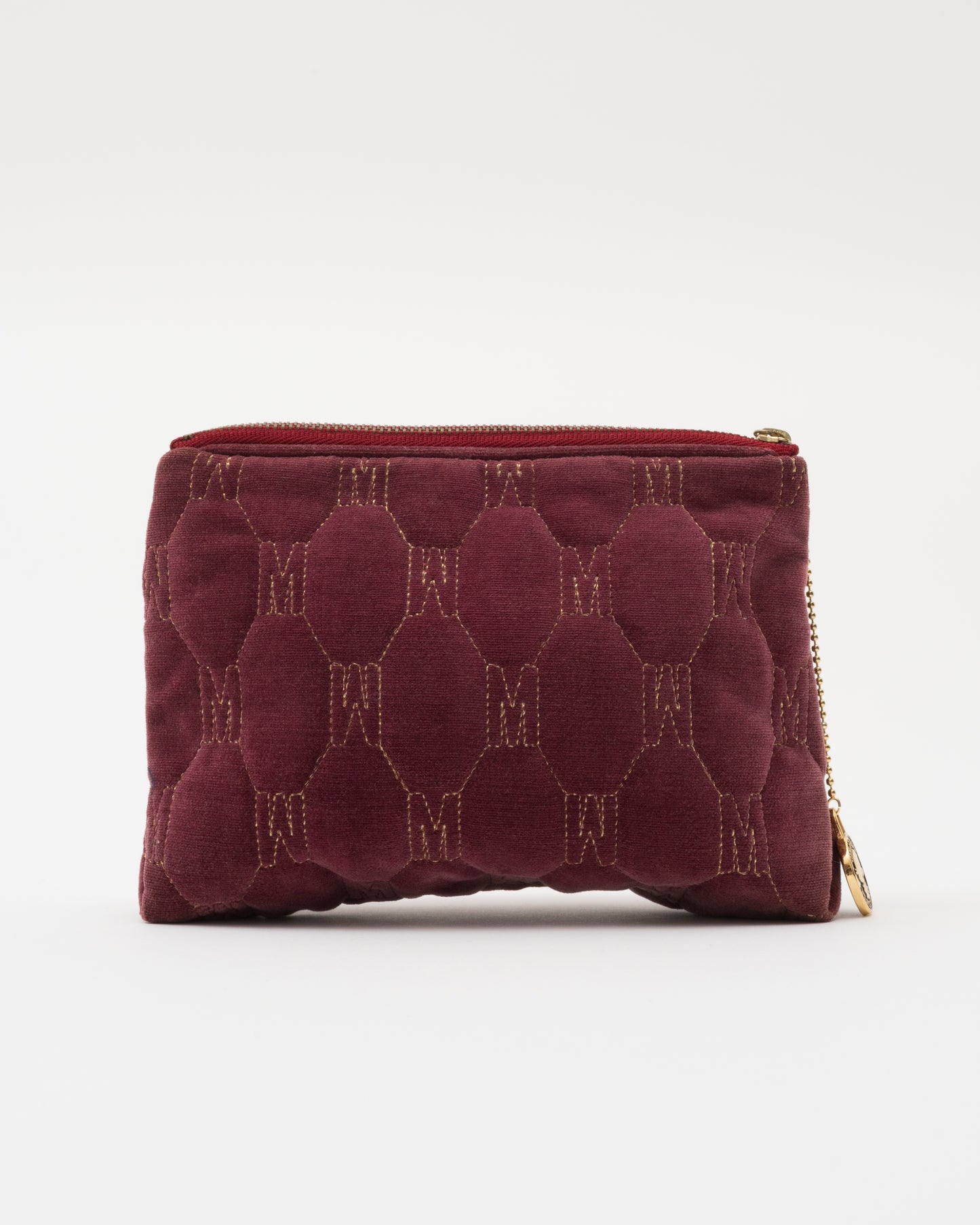 2000s MOSCHINO Cheap & Chic Maroon Velvet Pouchette