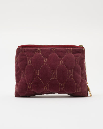 2000s MOSCHINO Cheap & Chic Maroon Velvet Pouchette