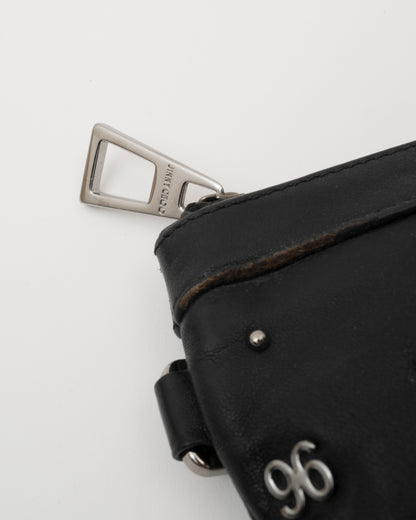 2000s JIMMY CHOO Black 96 Studded Clutch