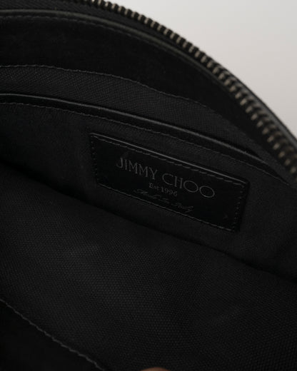 2000s JIMMY CHOO Black 96 Studded Clutch