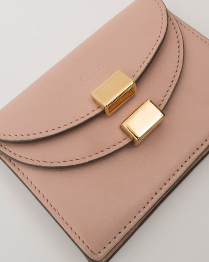 2000s CHLOE Blush Double Flap Leather Card Case