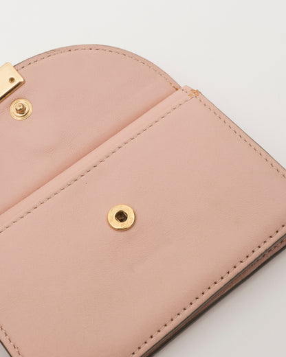 2000s CHLOE Blush Double Flap Leather Card Case
