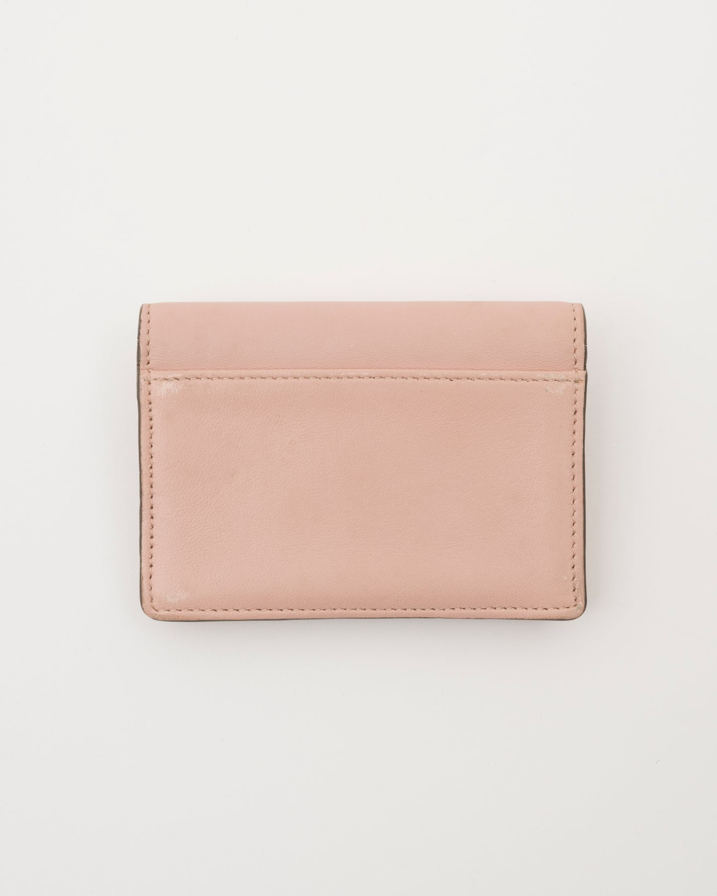 2000s CHLOE Blush Double Flap Leather Card Case