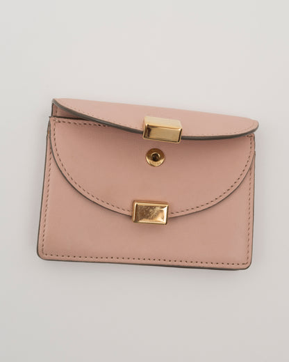 2000s CHLOE Blush Double Flap Leather Card Case