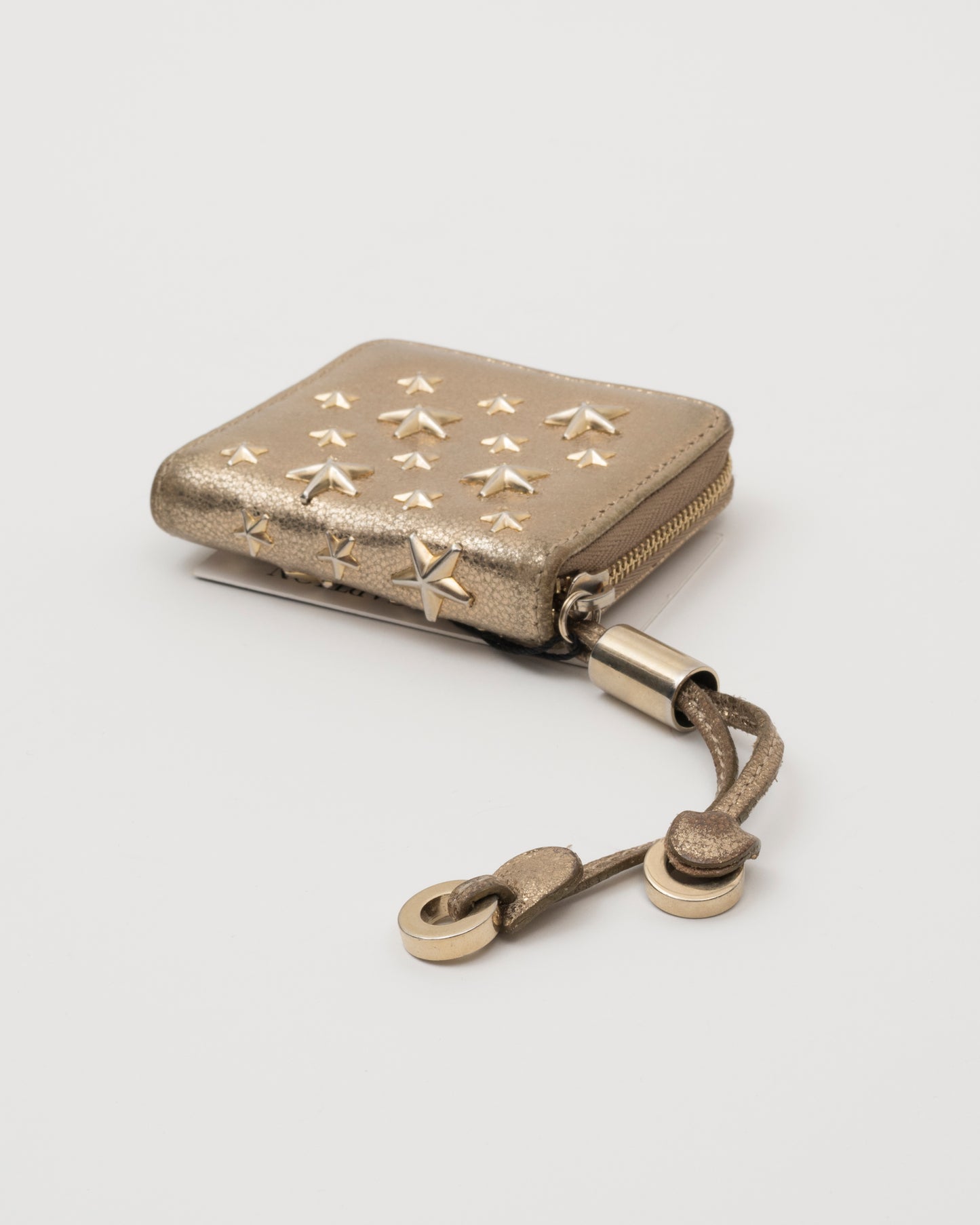2000s JIMMY CHOO Gold Star Studded Coin Wallet