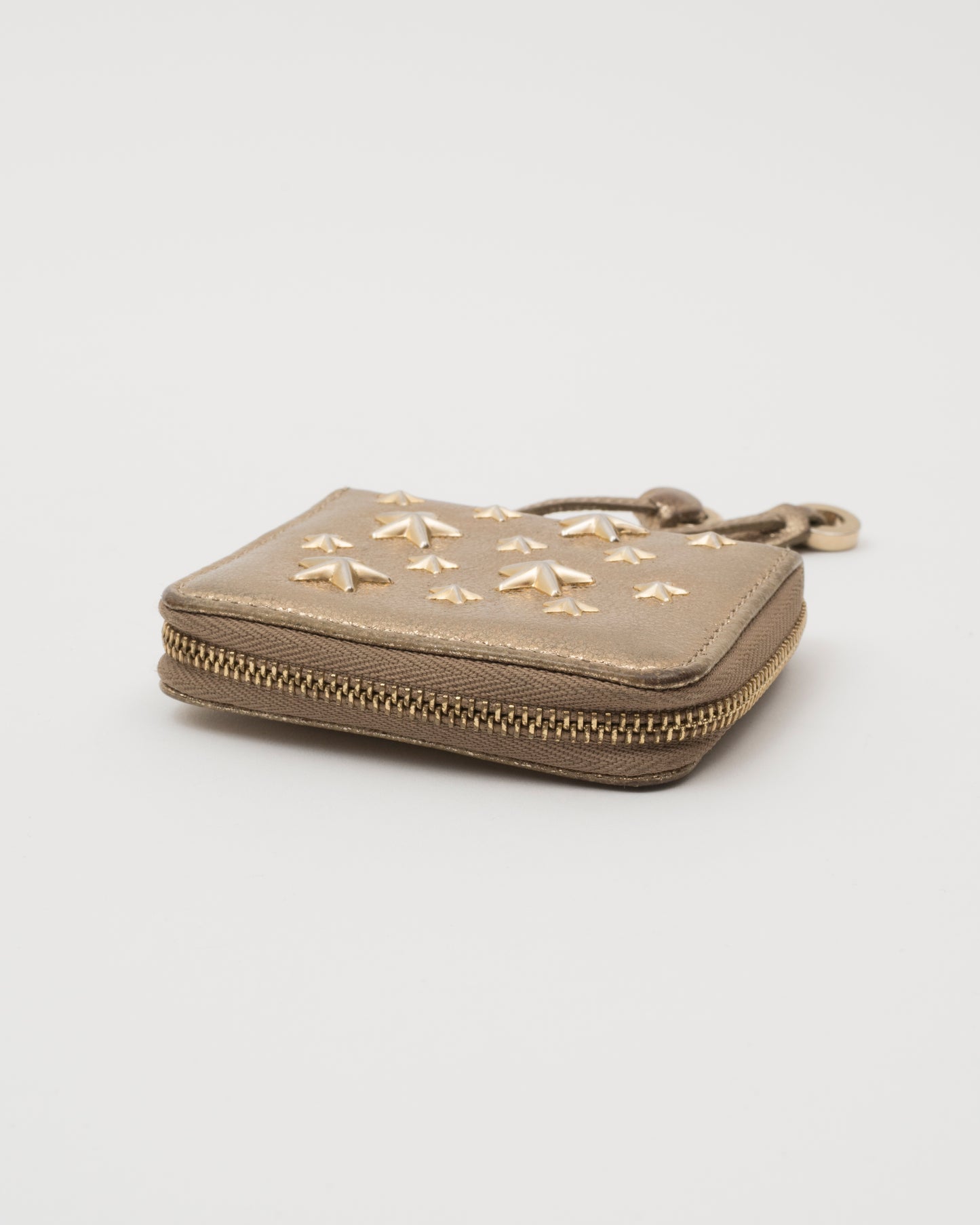 2000s JIMMY CHOO Gold Star Studded Coin Wallet