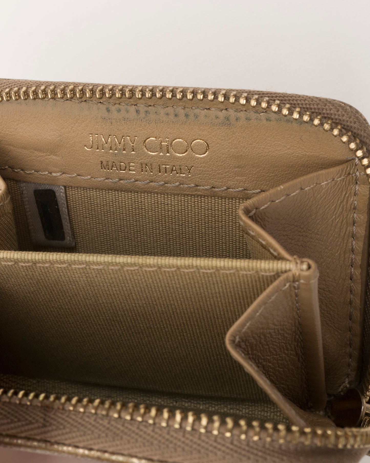 2000s JIMMY CHOO Gold Star Studded Coin Wallet