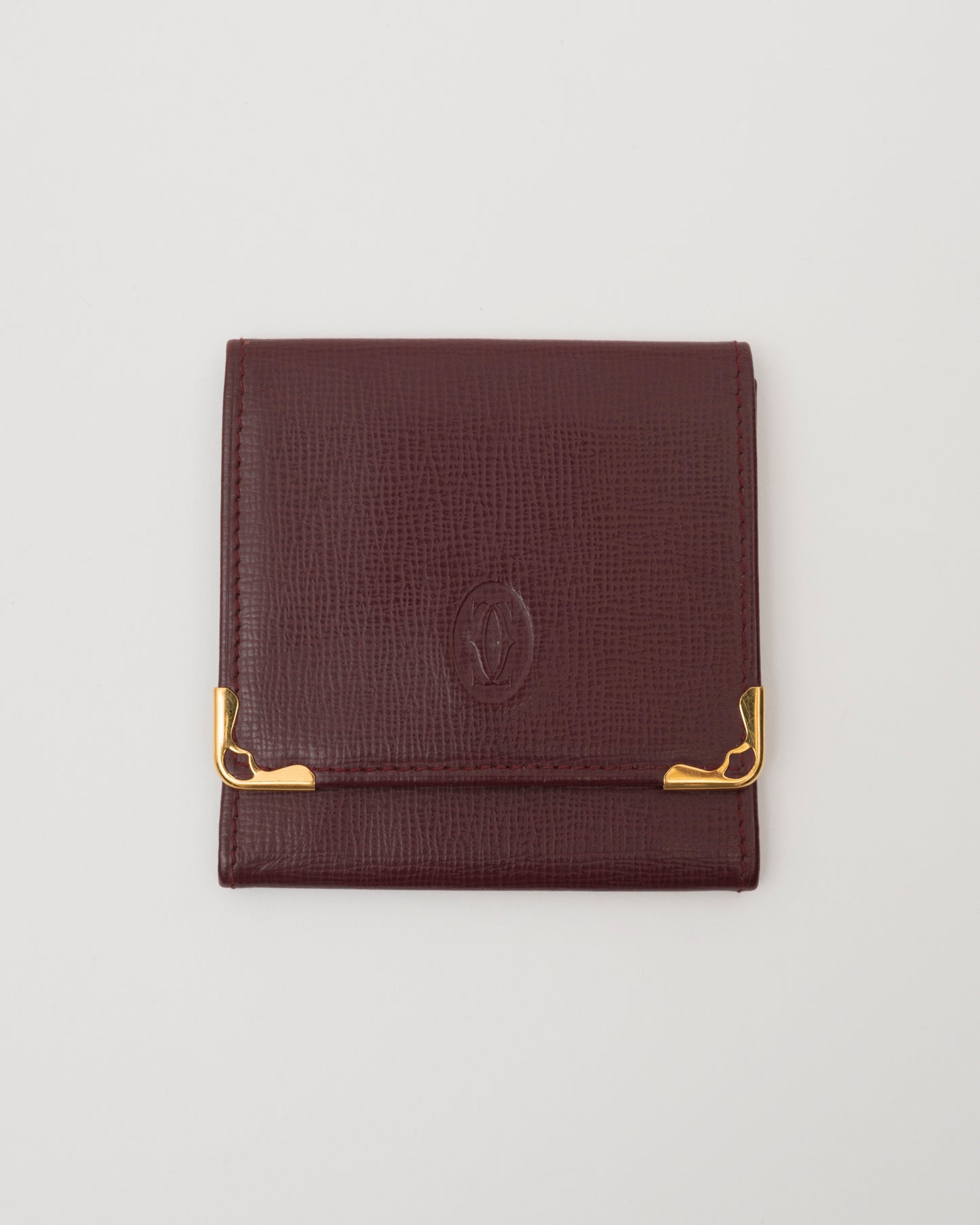 80s CARTIER Maroon Tiny Secret Case