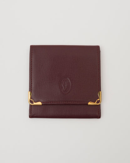 80s CARTIER Maroon Tiny Secret Case