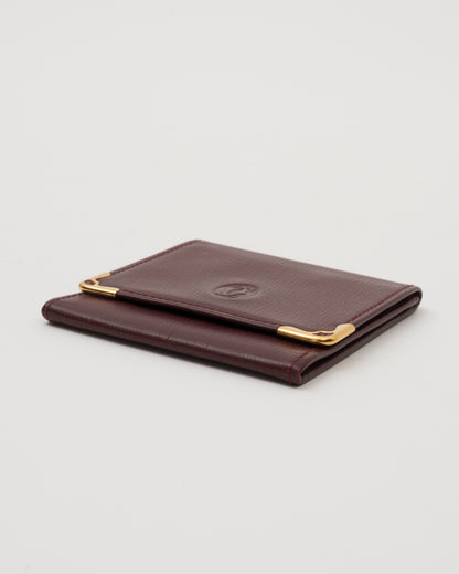 80s CARTIER Maroon Tiny Secret Case
