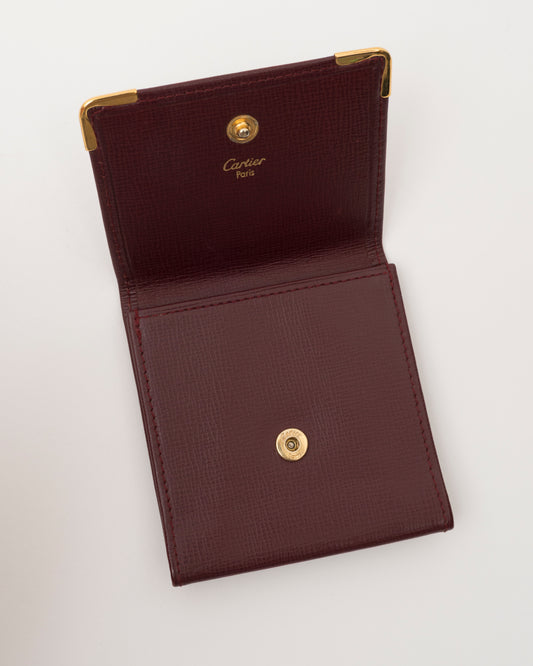 80s CARTIER Maroon Tiny Secret Case